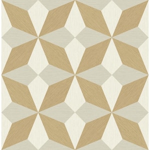 Valiant Gold Faux Grasscloth Mosaic Gold Paper Strippable Roll (Covers 56.4 sq. ft.)