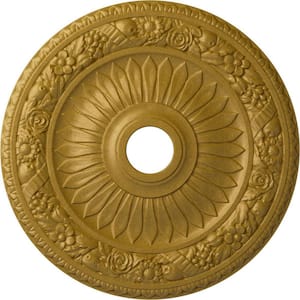 1-1/8 in. x 23-5/8 in. x 23-5/8 in. Polyurethane Bellona Ceiling Medallion, Pharaohs Gold