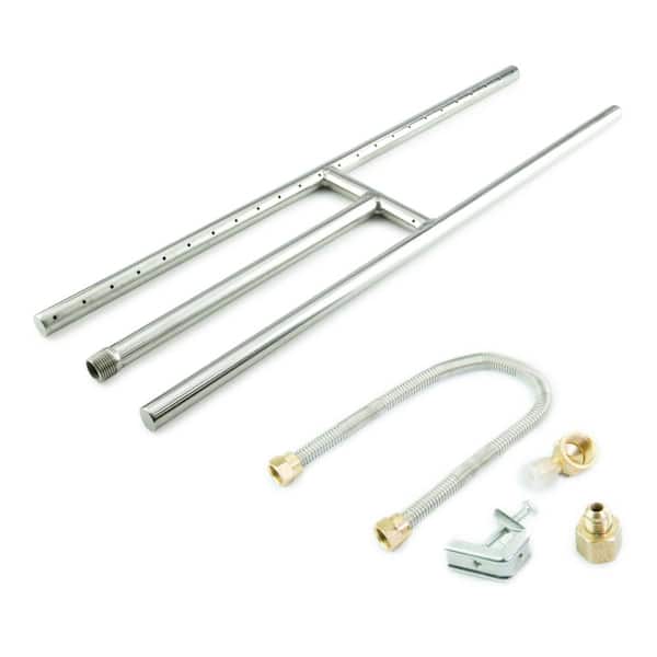 Stainless Steel H Burner, Propane Fire Pit Parts
