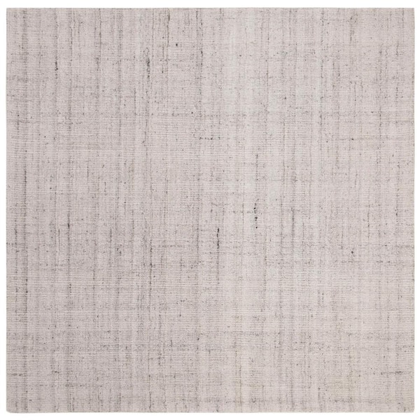SAFAVIEH Abstract Light Gray 10 ft. x 10 ft. Striped Square Area Rug