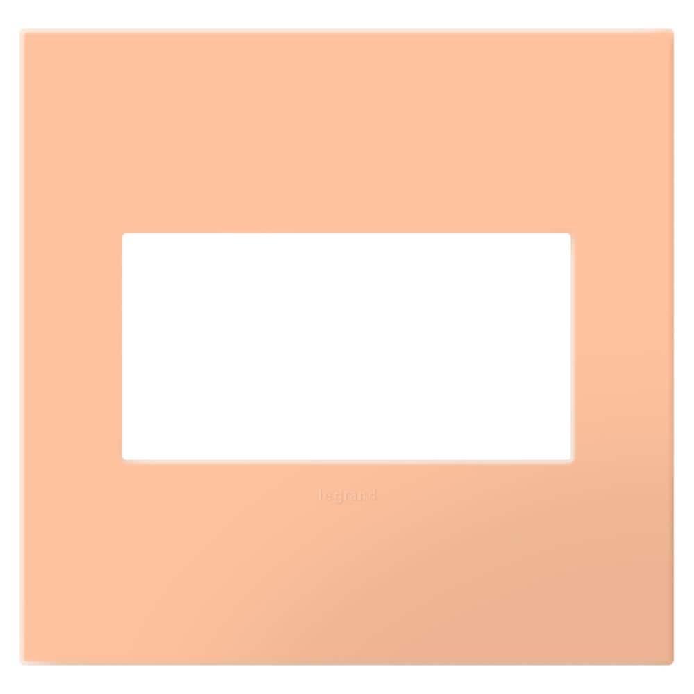 Peachy Matte 2-Gang Plastic Screwless Wall Plate
