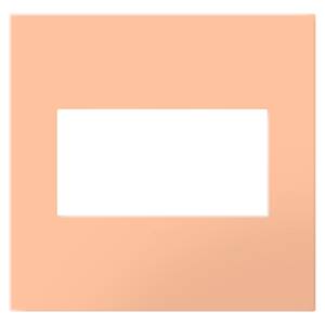 Adorne 2-Gang Peachy Decorator/Rocker Plastic Wall Plate with Microban Protection
