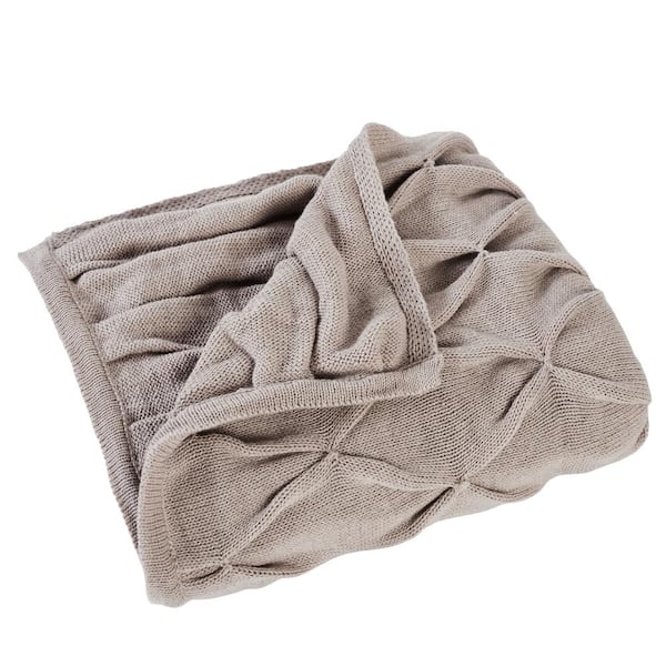 MODERN THREADS Samira Khaki Acrylic Embellished Throw
