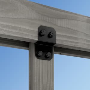 Outdoor Accents Avant Collection 5 in. ZMAX, Black Powder-Coated Deck Joist Tie for 2x Actual Rough Lumber