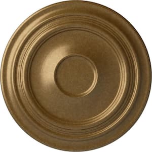 24-3/8 in. x 1-1/2 in. Traditional Urethane Ceiling Medallion (Fits Canopies upto 5-1/2 in.), Pale Gold