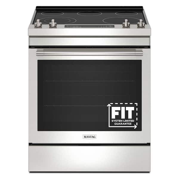 30 in. 5 Elements Slide-In Electric Range in Stainless Steel with Air Fry