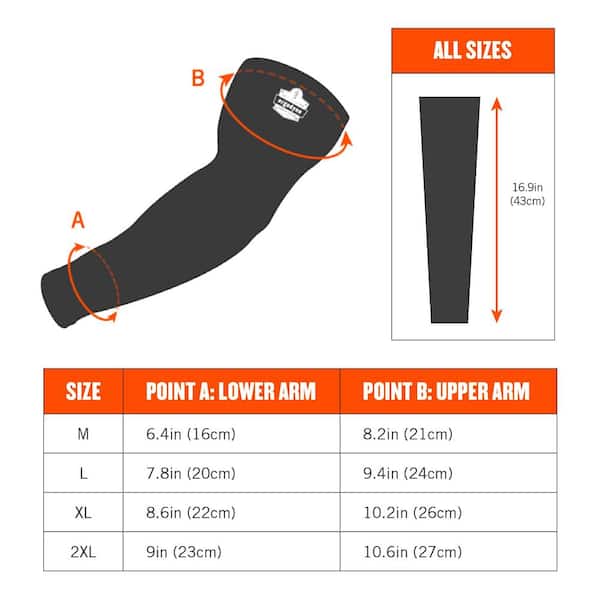 Chill-Its 6690 2XL Large Black Cooling Arm Sleeves