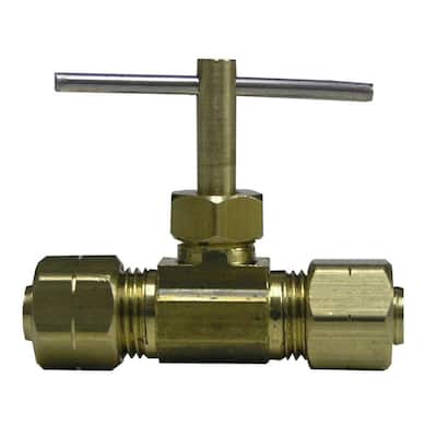 3/8 in. OD Compression Brass Valve Fitting