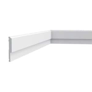 3/8 in. D x 3-1/8 in. W x 78-3/4 in. L. Primed White Plain Polyurethane Panel Moulding (2-Pack)