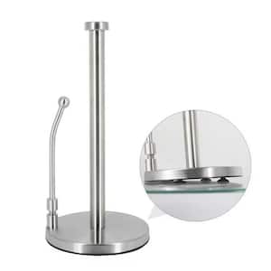 AOSION 2 Pack Stainless Steel Paper Towel Holder,Paper Towel Holder  Countertop,Standing Paper Towel Holders for Kitchen Bedroom and Bathroom,  Upgrade