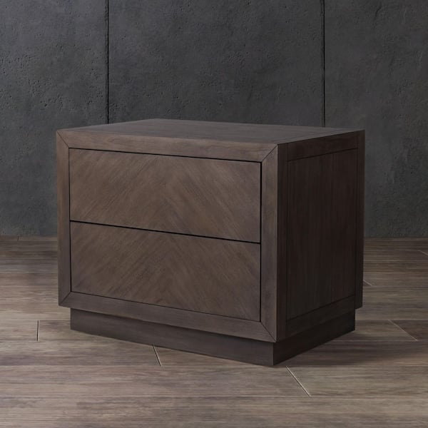 Steve Light Brown 2 Drawer Nightstand