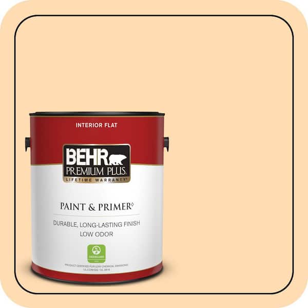 BEHR PREMIUM PLUS 1 gal. #290B-4 Feather Plume Flat Low Odor Interior Paint & Primer