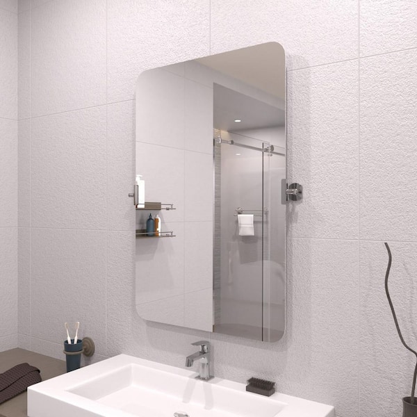 Opalyn 24 in. W x 36 in. H Rectangular Framed Tilt Wall Mount Bathroom Vanity Mirror in Chrome