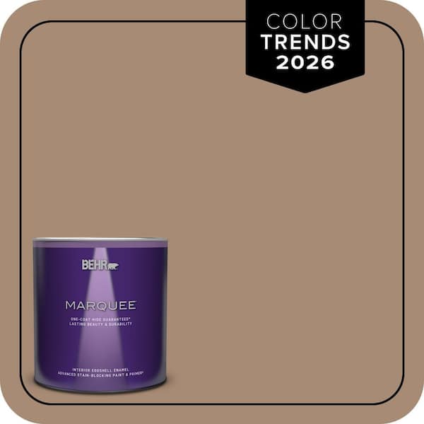 BEHR MARQUEE 1 qt. #N240-5 Rodeo Tan One-Coat Hide Eggshell Enamel Interior Paint & Primer