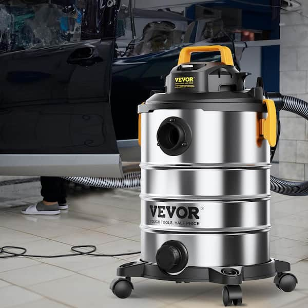 VEVOR Stainless Steel Wet Dry Shop Vacuum, 8 Gall. 6 Peak HP Wet/Dry Vac,  Powerful Suction with Blower Function w/Attachment SYGSZKXCQ30L2G7A8V1-0830