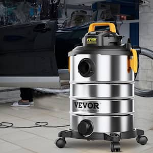 Stainless Steel Wet Dry Shop Vacuum, 8 Gall. 6 Peak HP Wet/Dry Vac, Powerful Suction with Blower Function w/Attachment