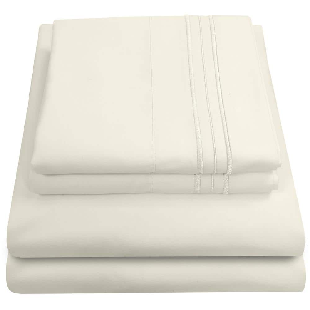 Ivory Twin Deep Pocket Ultra Soft Microfiber Sheet Set