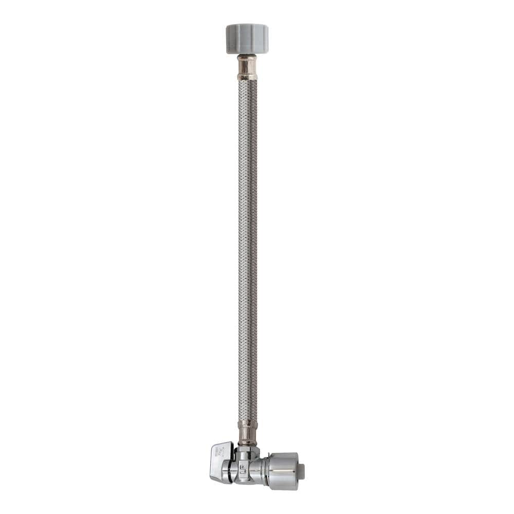 5/8 in. x 20 in. Quarter Turn Angle Valve with Quick Lock Stainless Steel Toilet Supply Line price history on PriceWatchPro