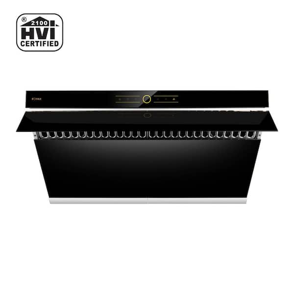 FOTILE Slant Vent Series 36 in. 850 CFM Under Cabinet or Wall Mount Range Hood with Touchscreen in Onyx Black