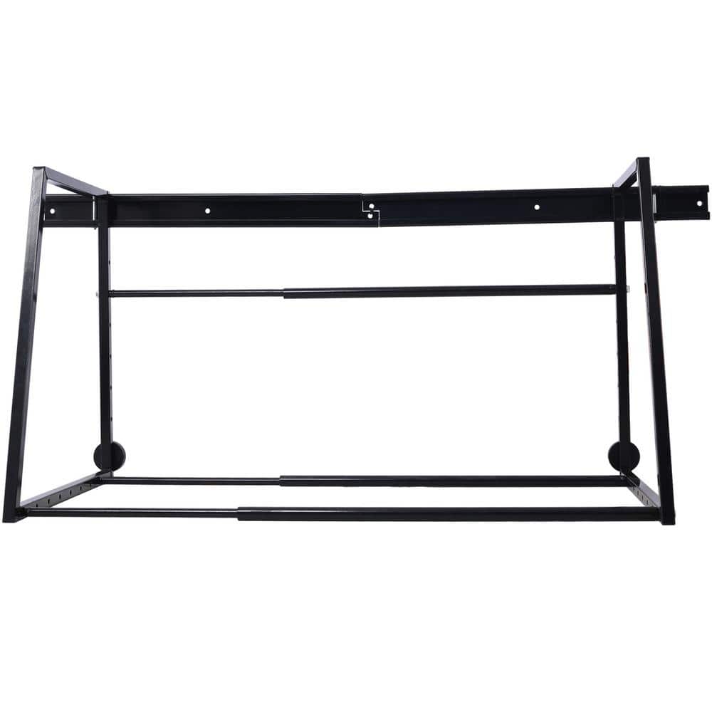 64.5 in. Heavy-Duty Adjustable Garage Wall Multi-Tire Rack Storage, Black