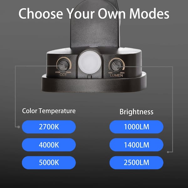 AWSENS 26-Watt 2500 Lumens Bronze Dusk to Dawn Control 1-Head