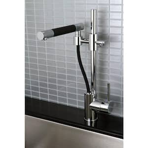 Cusinxel Single-Handle Pull-Out Sprayer Kitchen Faucet in Chrome