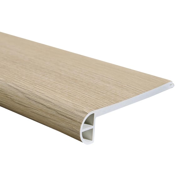 Malibu Wide Plank French Oak Sunnyvale 0.944 in. Thickness x 4.527 in. Width x 94.48 in. Length Vinyl Flush Stair Nose Molding