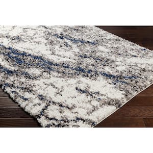 Ultra Shag Gray Modern 7 ft. x 10 ft. Indoor Area Rug