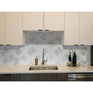 Verona Silver Pattern 11.85 in. x 11.85 in. x 8mm Multi-Surface Mesh-Mounted Mosaic Tile (9.8 sq. ft./Case)
