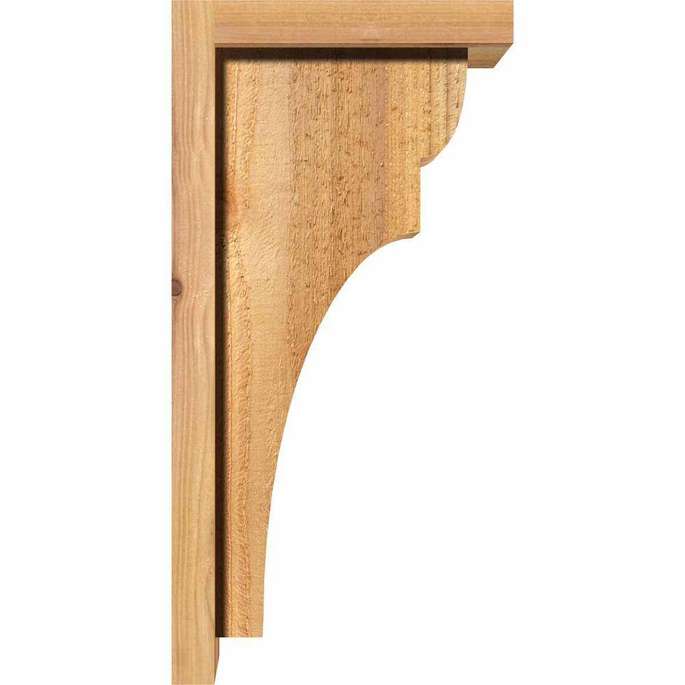 16" Western Red Cedar Rough Sawn Corbel with Backplate