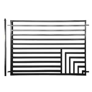 Florence Style 5 ft. x 8 ft. Black Iron Fence Panel