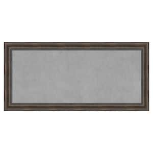 Rustic Pine Brown 53 in. x 25 in Framed Magnetic Board