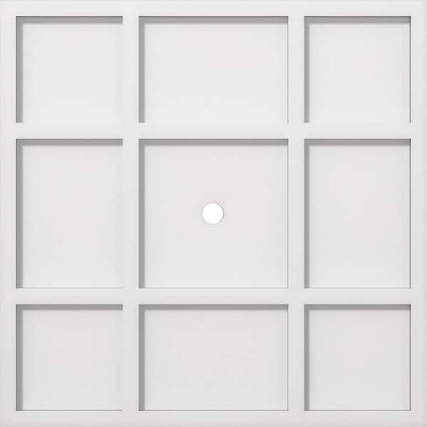 Ekena Millwork 1 in. P X 7 in. C X 20 in. OD X 1 in. ID Rubik Architectural Grade PVC Contemporary Ceiling Medallion