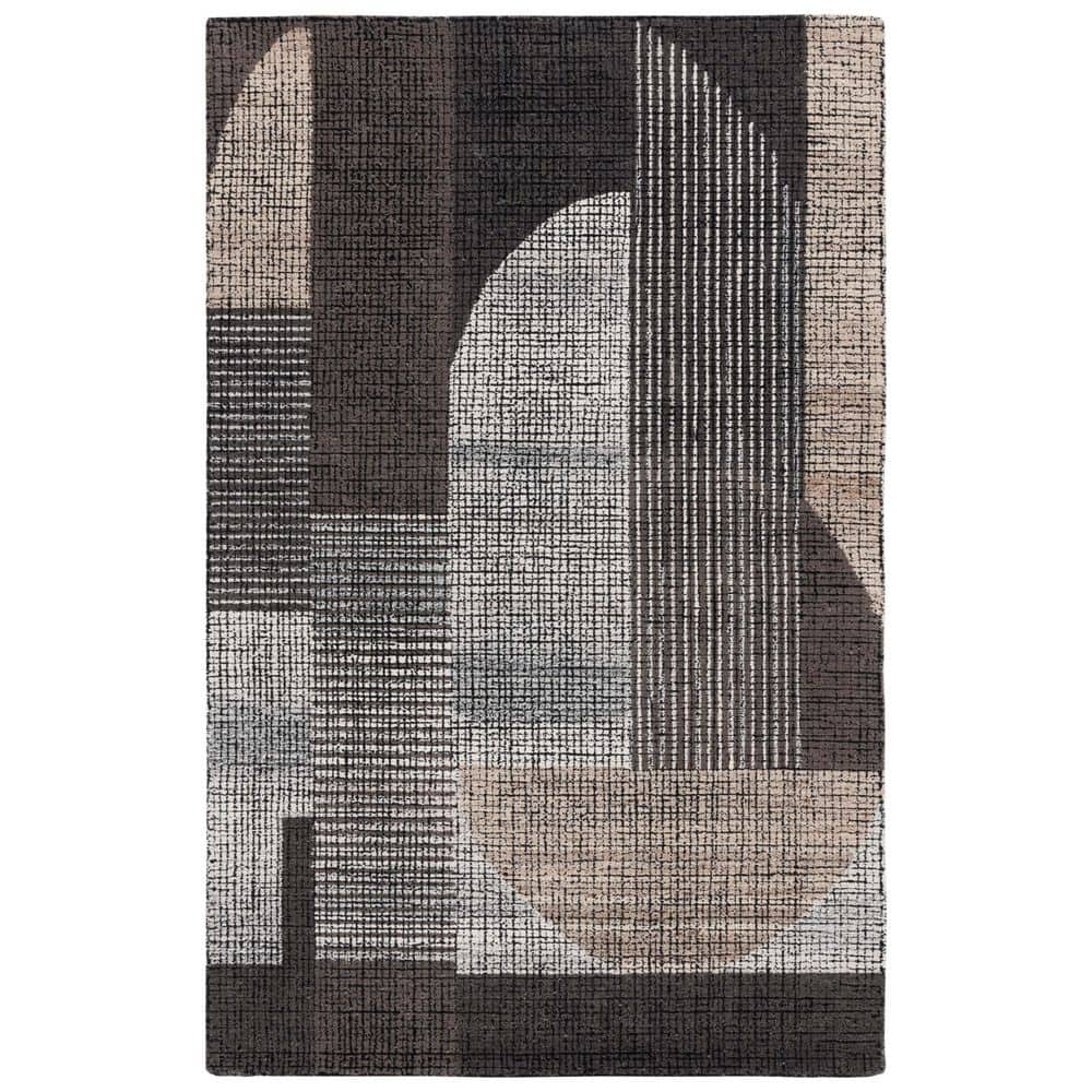 Fifth Avenue 5 ft. x 8 ft. Black/Gray Abstract Geometric Area Rug price history on PriceWatchPro