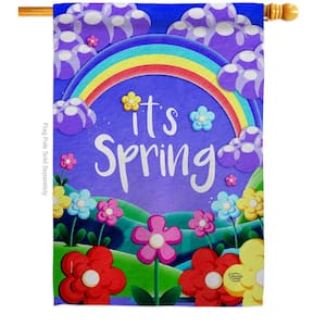 28 in. x 40 in. Colorful Spring House Flag Double-Sided Decorative Vertical Flags