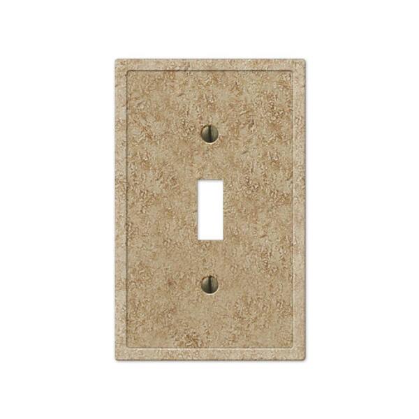 AMERELLE Talia 1 Gang Toggle Resin Wall Plate - Noce