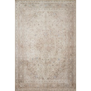 Loren Sand/Taupe 1 ft. 6 in. x 1 ft. 6 in. Sample Distressed Bohemian Printed Area Rug