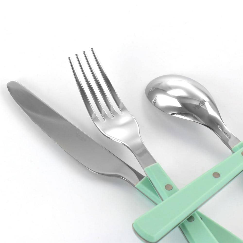 Martha Blue Stainless Steel 16-Piece Flatware Set