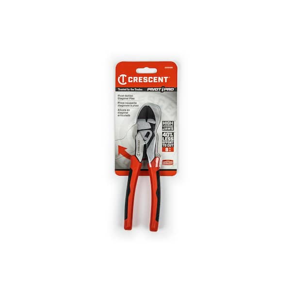 Crescent - Pivot Pro 8in. Compound Action Diagonal Cutting Pliers with Dual Material Grips
