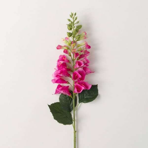 SULLIVANS 35 in. Artificial Pink Foxglove Flower Stem