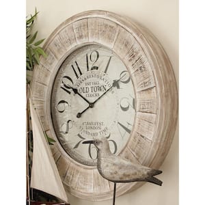 31 in. x 31 in. Brown Wooden Wall Clock