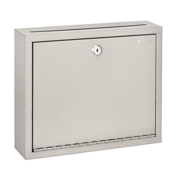 AdirOffice Large Size Steel Multi-Purpose Beige Drop Box Mailbox