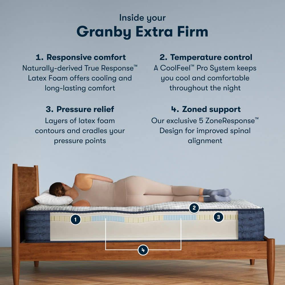 Queen Size Extra Firm Latex Foam Mattress with Cool-Touch Fabric