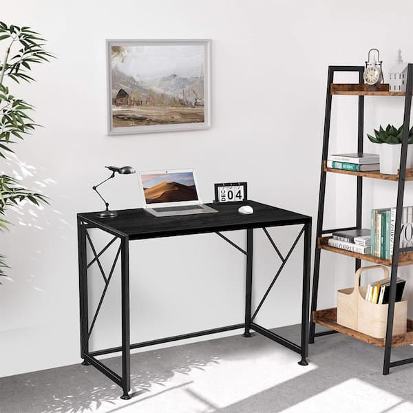 Coavas Computer Desk with Storage, Home Office Desk with Adjustable  Shelves, Simple Style Writing Study Desk with Metal Frame, Modern Design PC  Laptop