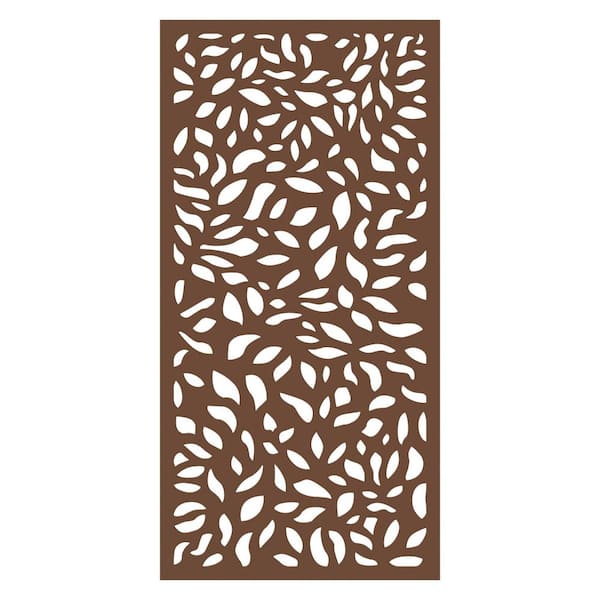 DESIGN VU Evergreen 6 ft. x 3 ft. Espresso Recycled Polymer Decorative Screen Panel, Wall Decor and Privacy Panel