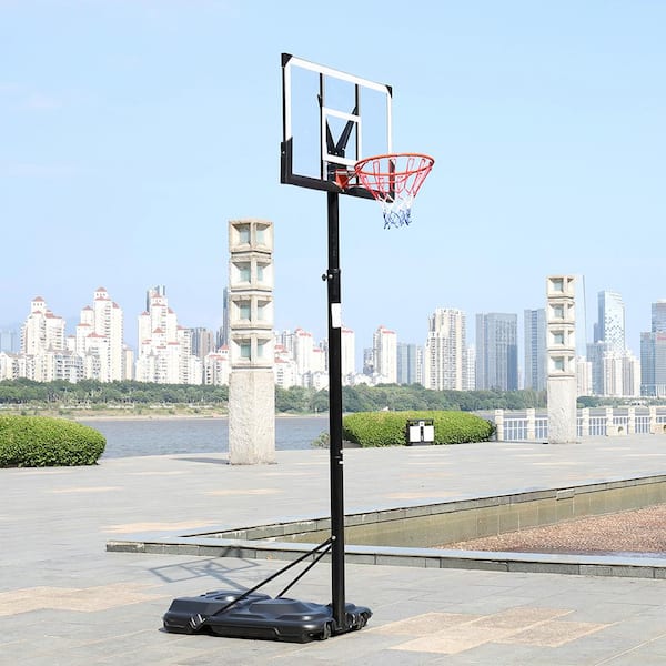 8 ft. H to 10 ft. H Adjustable Portable Basketball Hoop