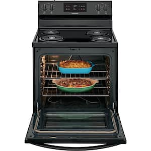 30 in. 5.3 cu. ft. Electric Range with Self Clean in Black
