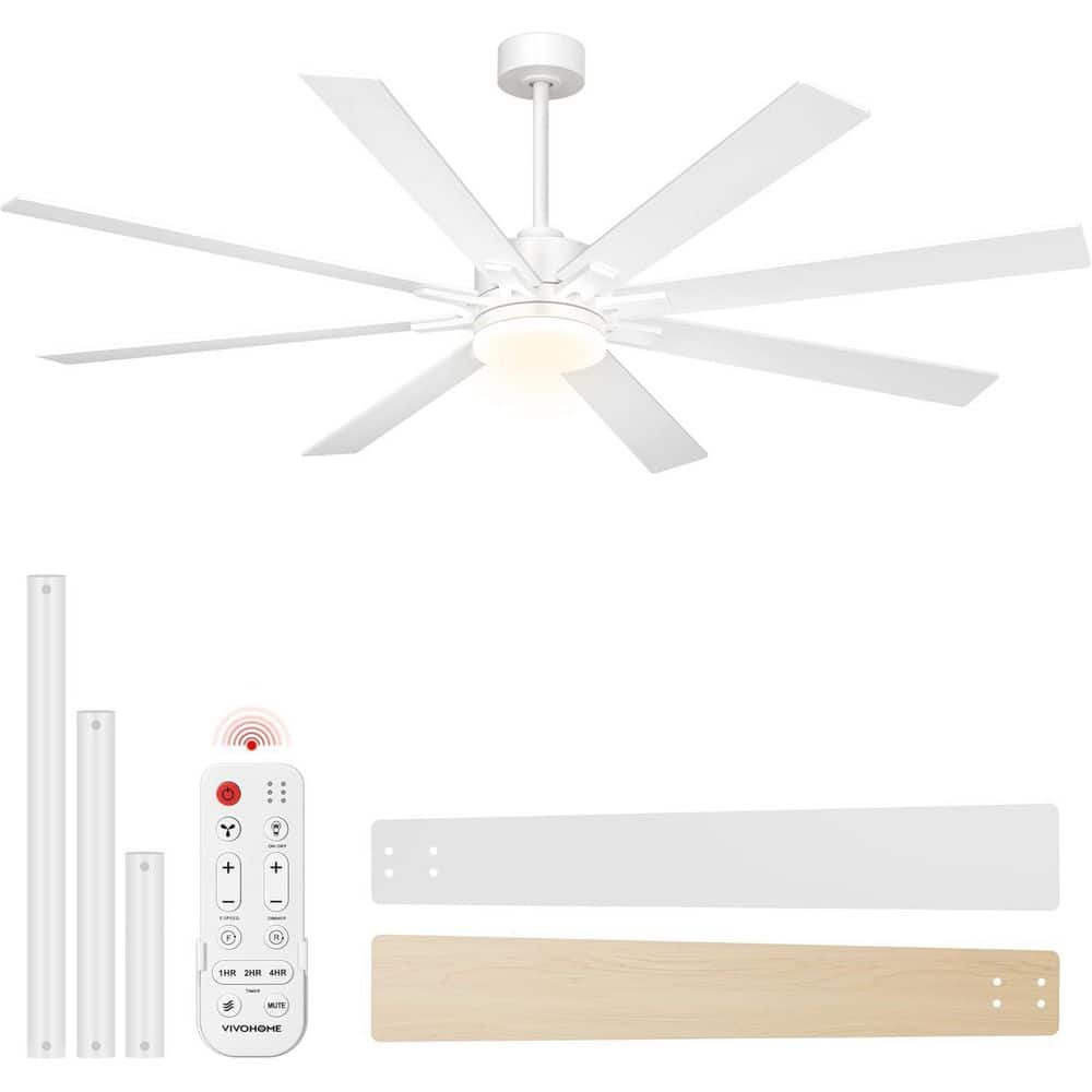 72 in. Smart Indoor White Low Profile Standard Ceiling Fan with 3-Colors LED Light, DC Reversible and Remote Control price history on PriceWatchPro