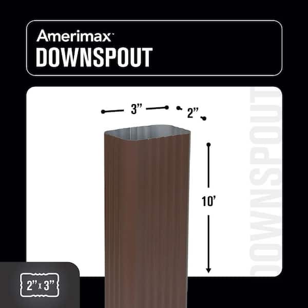 Amerimax Home Products 2 in. x 3 in. x 10 ft. Brown Aluminum