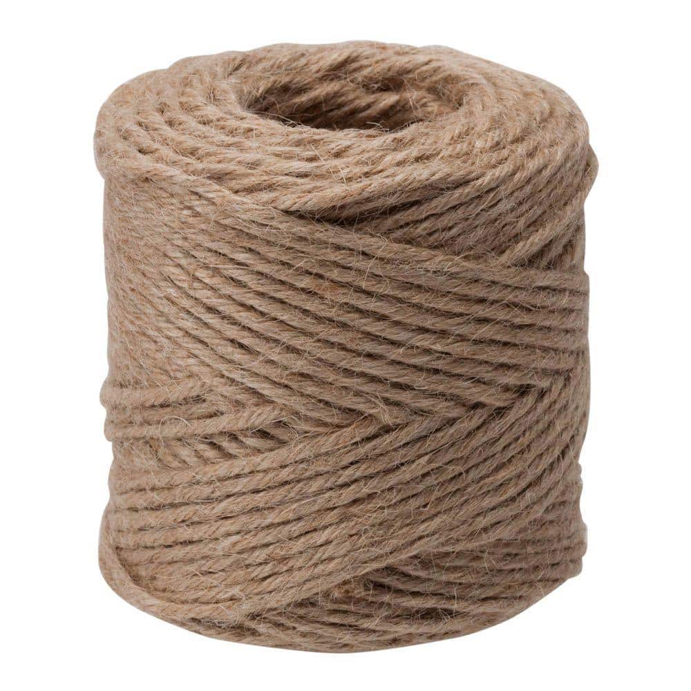 Red and Natural Brown Twist Jute Twine, 1/8x50 yards